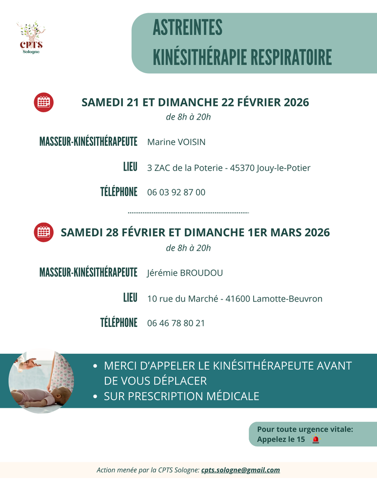 Astreintes Kine Respi 21 02 26
