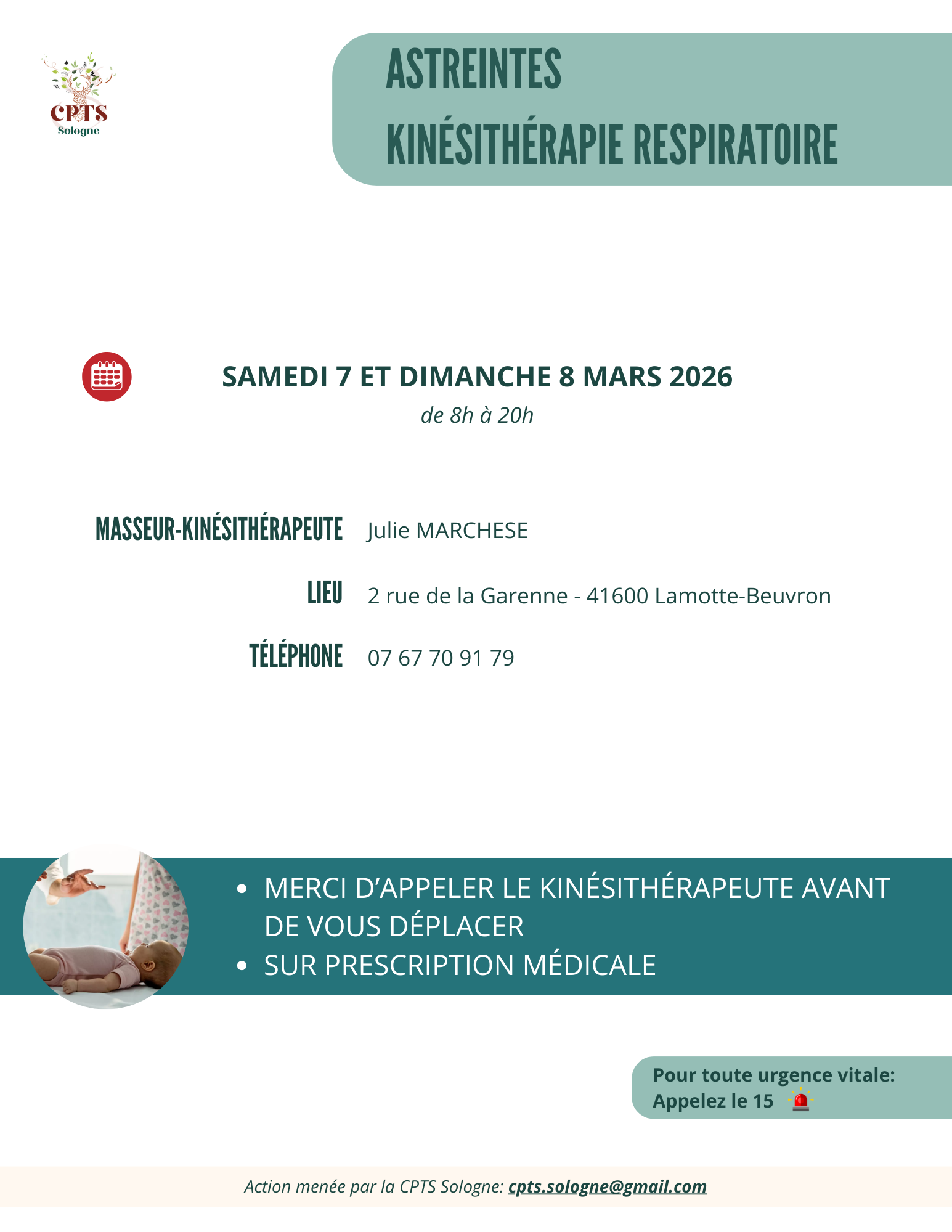 Astreintes Kine Respi 26 03 07