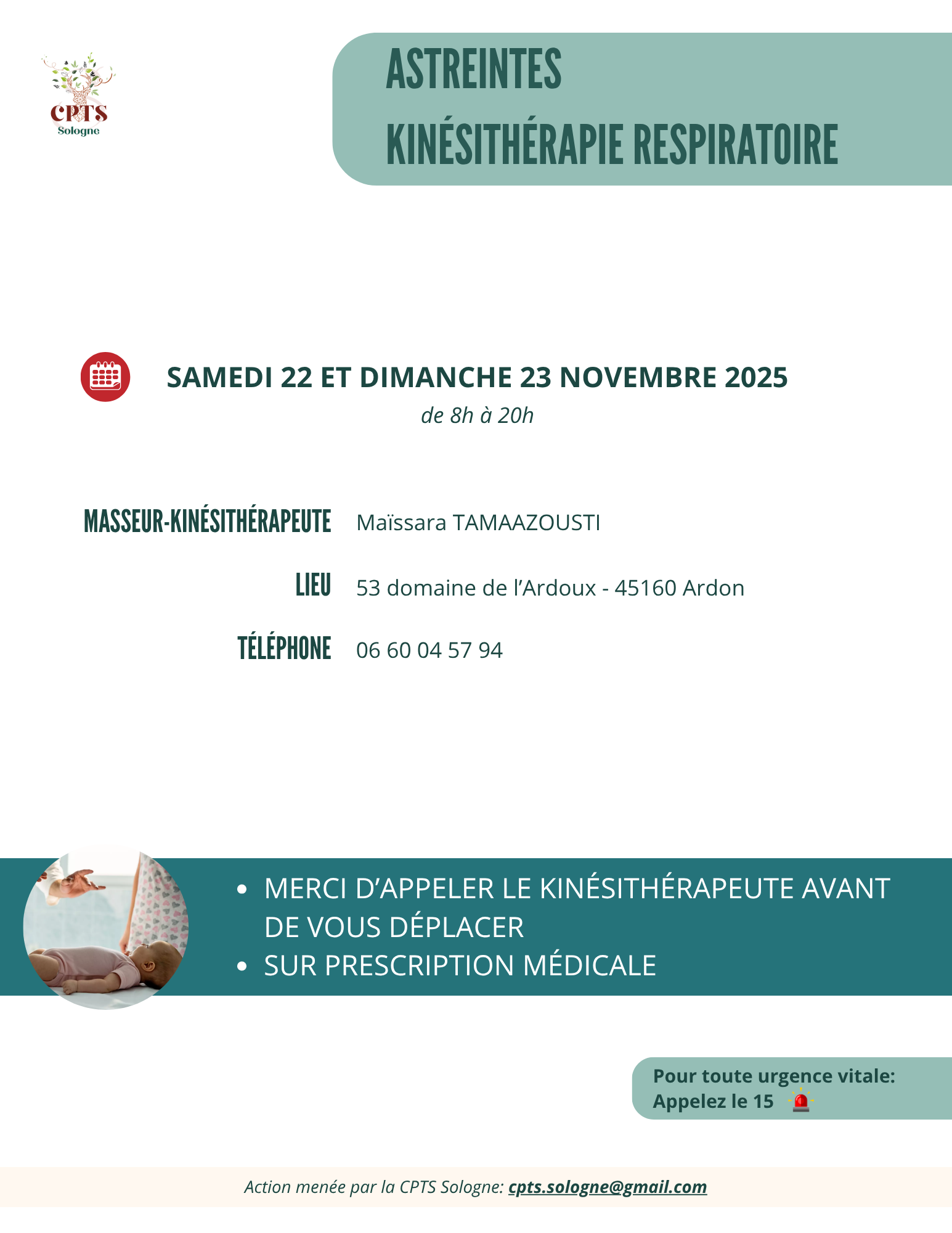 Astreintes Kine respi 25 11 22