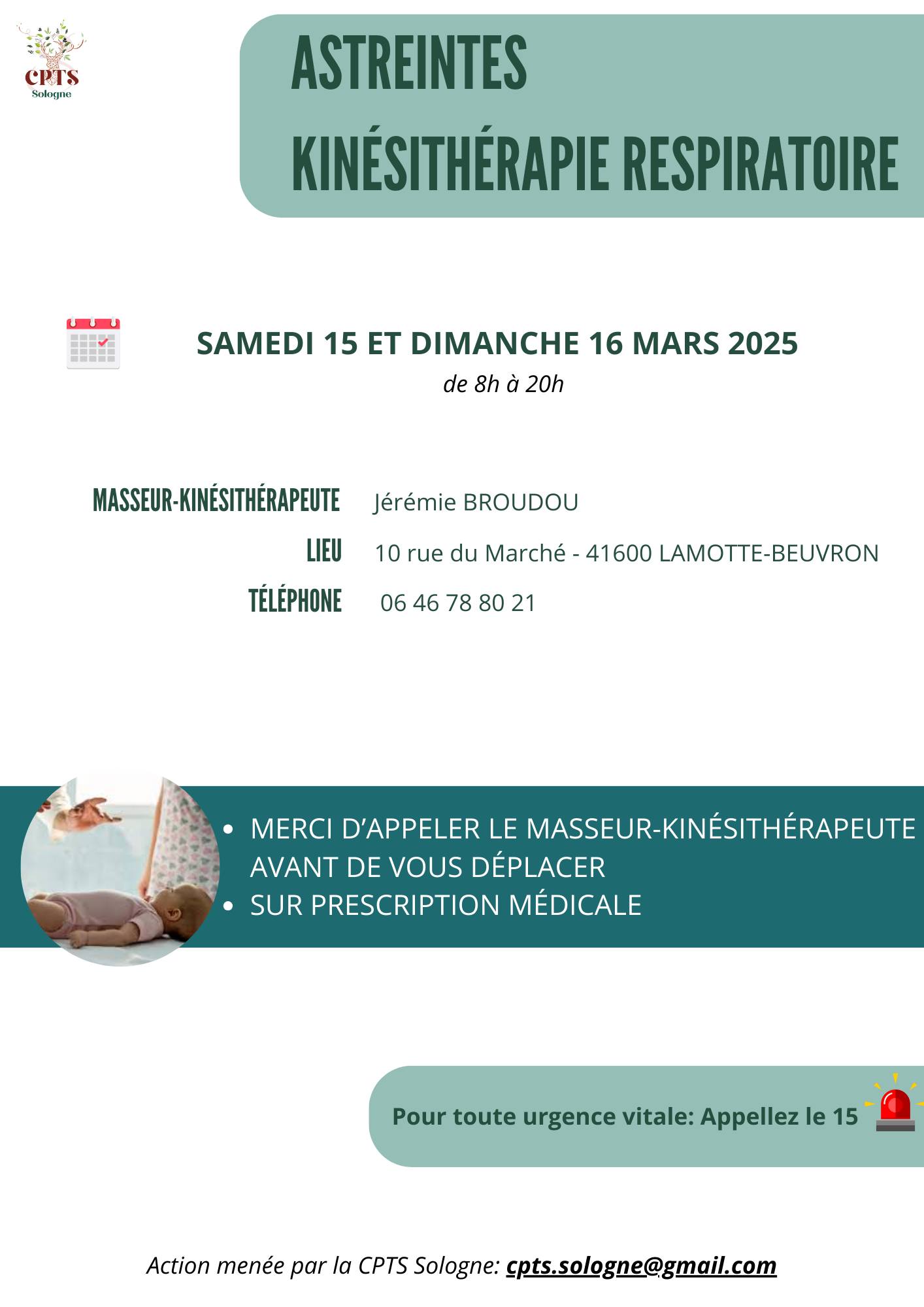 Astreintes kine 25 03 15