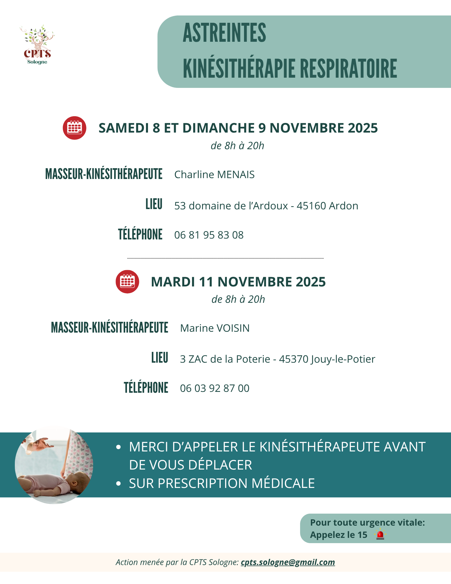 Astreintes kine respi 25 11 08