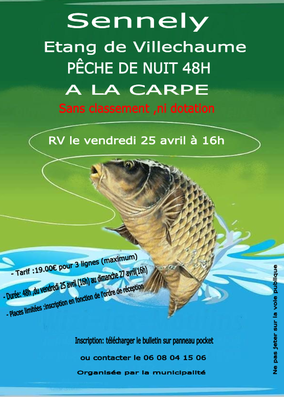 Peche carpes Sennely 25 04 25