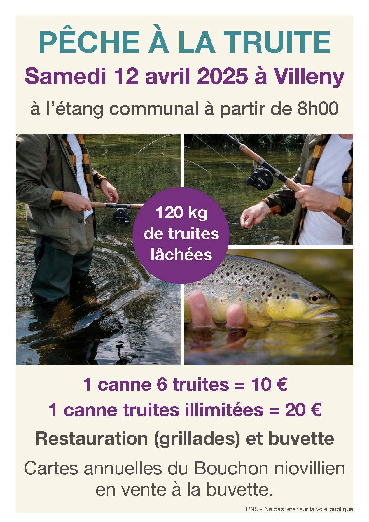 Peche truite Villeny 12 04 25