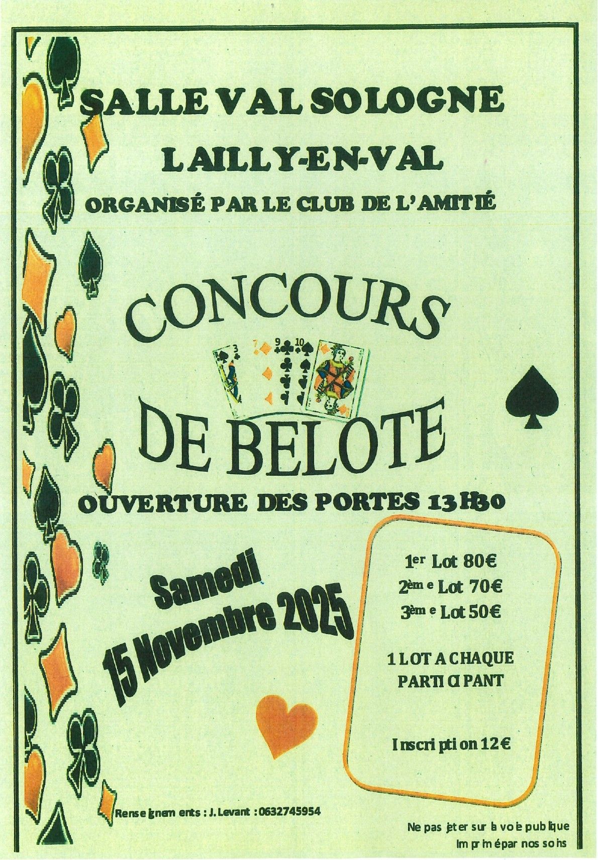 Concours de Belote Lailly 15 11 25