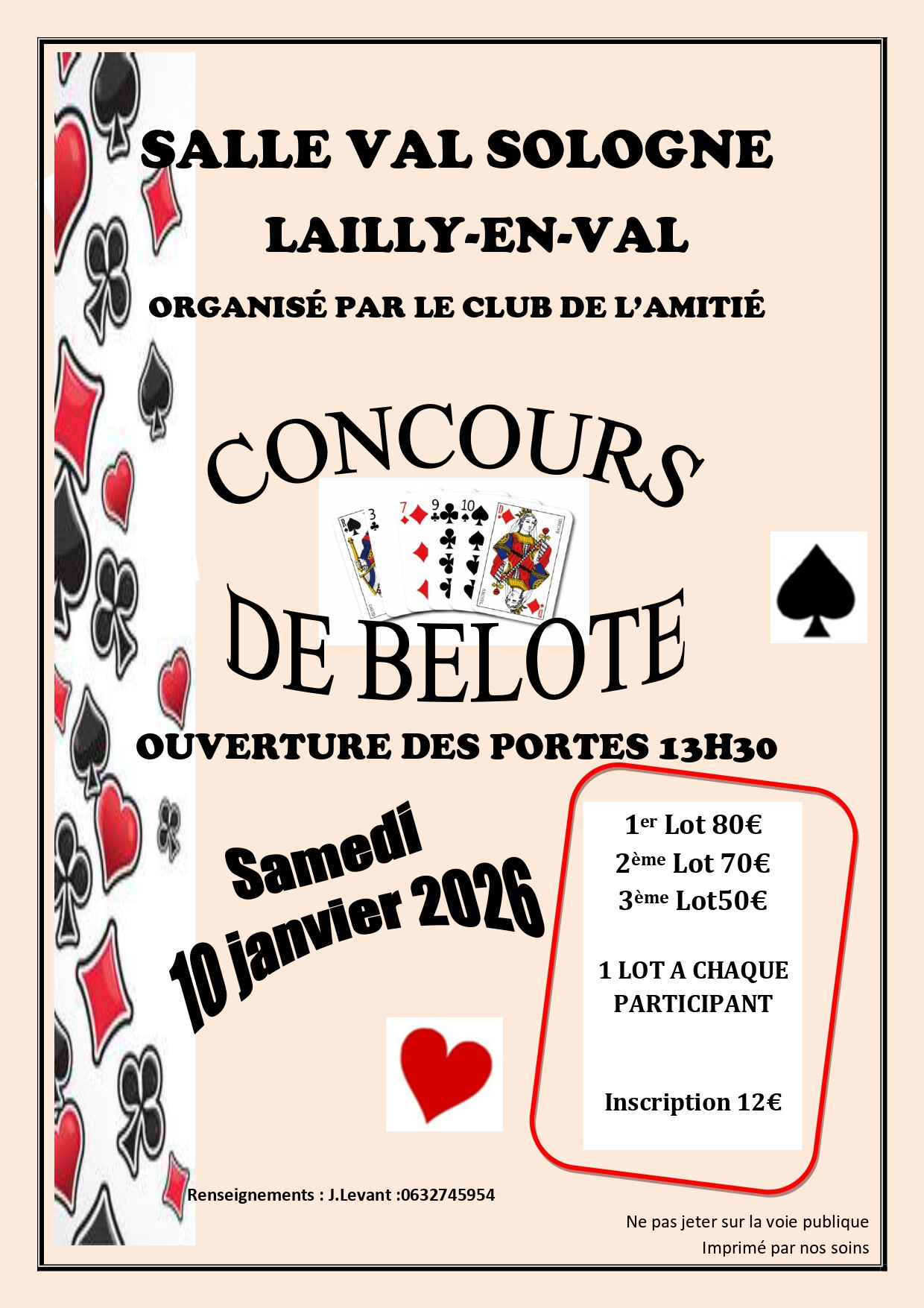 Concours de belote Lailly 10 01 26