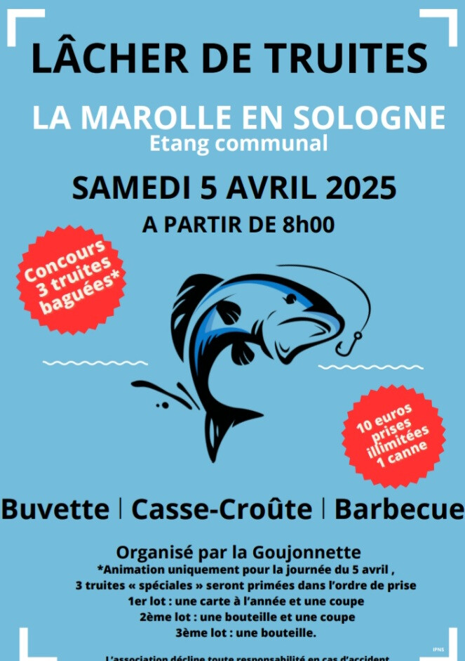 Lacher truites La Marolle 05 04 25