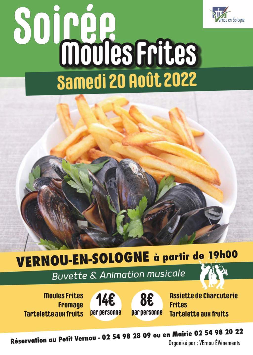 Moules frites vernou 20 08 22