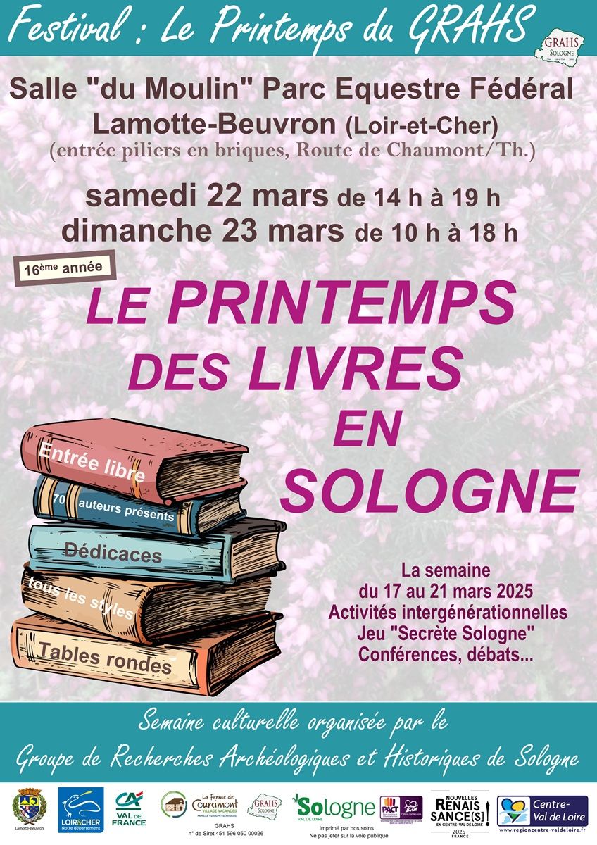 salon du livre en sologne Lamotte 22 03 25