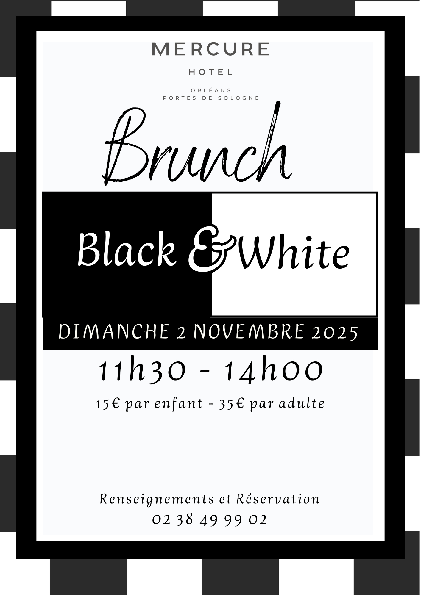 BRUNCH NOVEMBRE BLACK AND WHITE