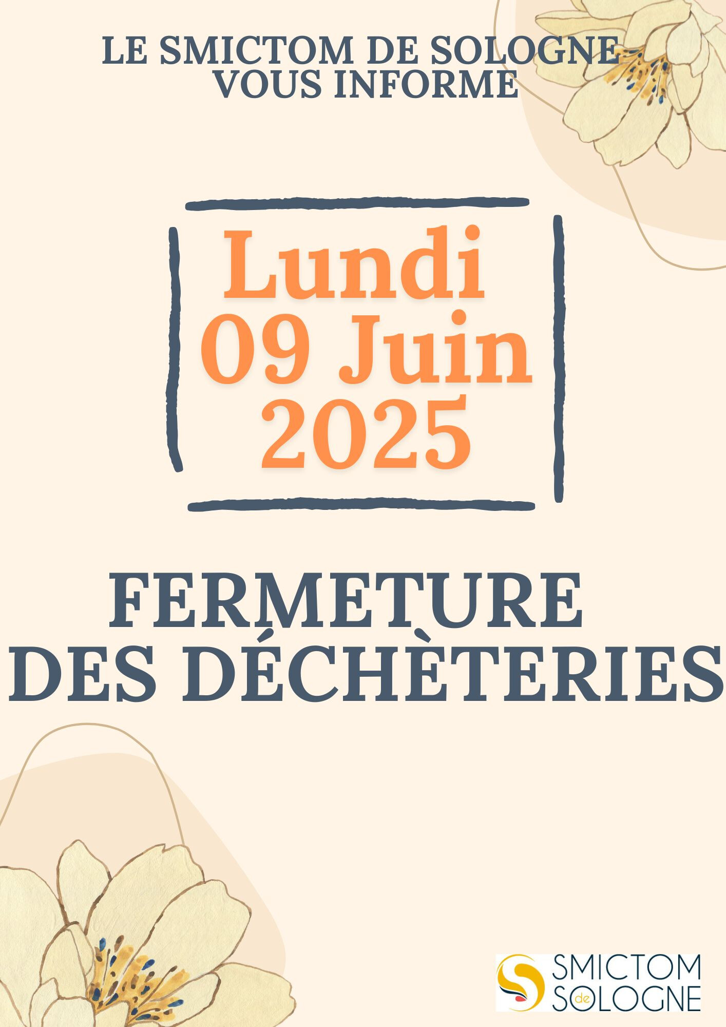 Dcheteries fermes Smictom 09 06 25
