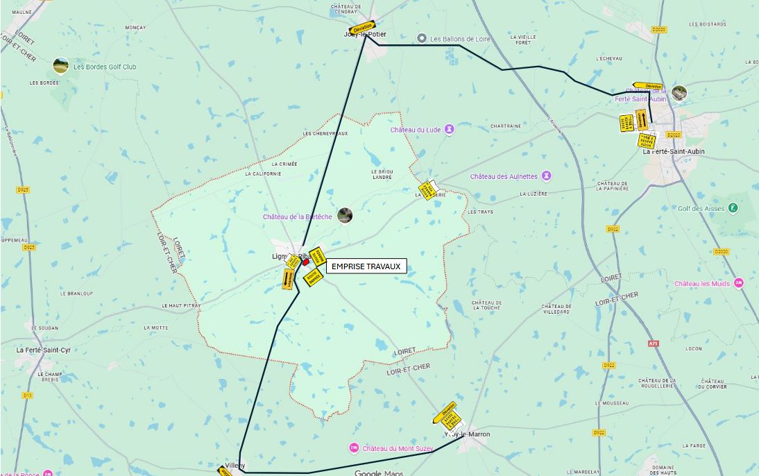 DEVIATION TRAVAUX CARREFOUR PHASE 3