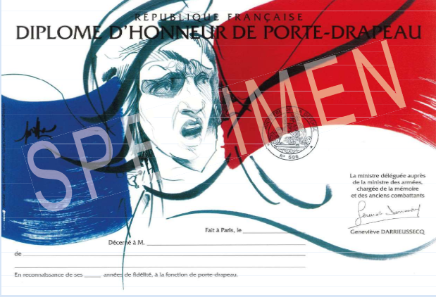 Diplome porte drapeau