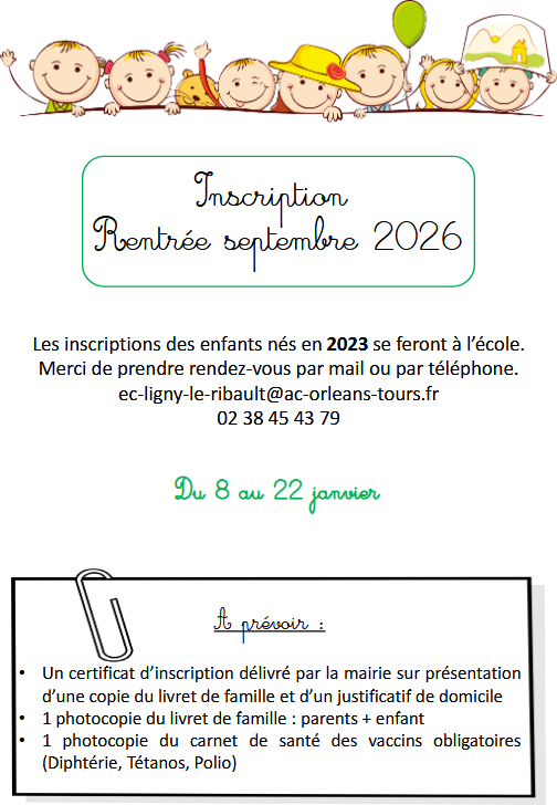 Inscription cole 01 2026