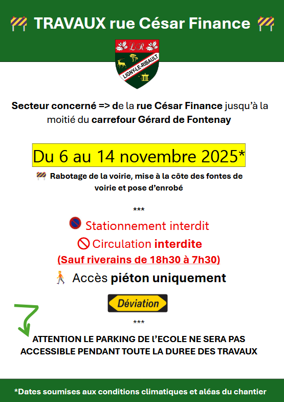 Travaux RD61 Rue Csar Finance 06 11 25