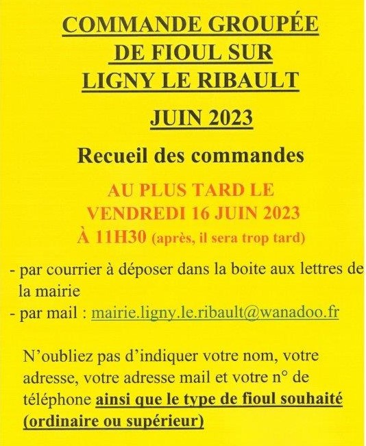 Commande fioul 2023 06