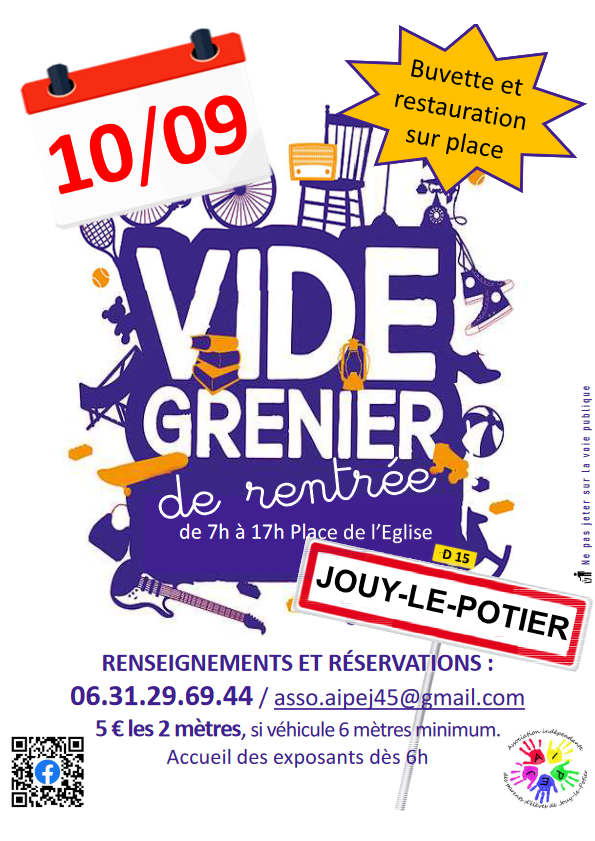 Vide grenier jouy 10 09 2023