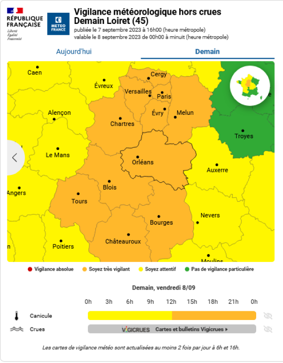 Alerte canicule 07 09 2023