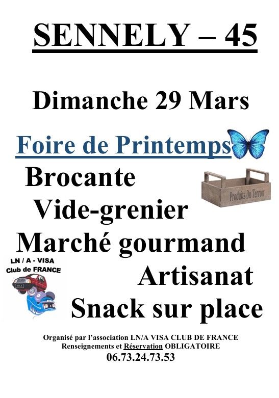 Foire printemps Sennely 29 03 26