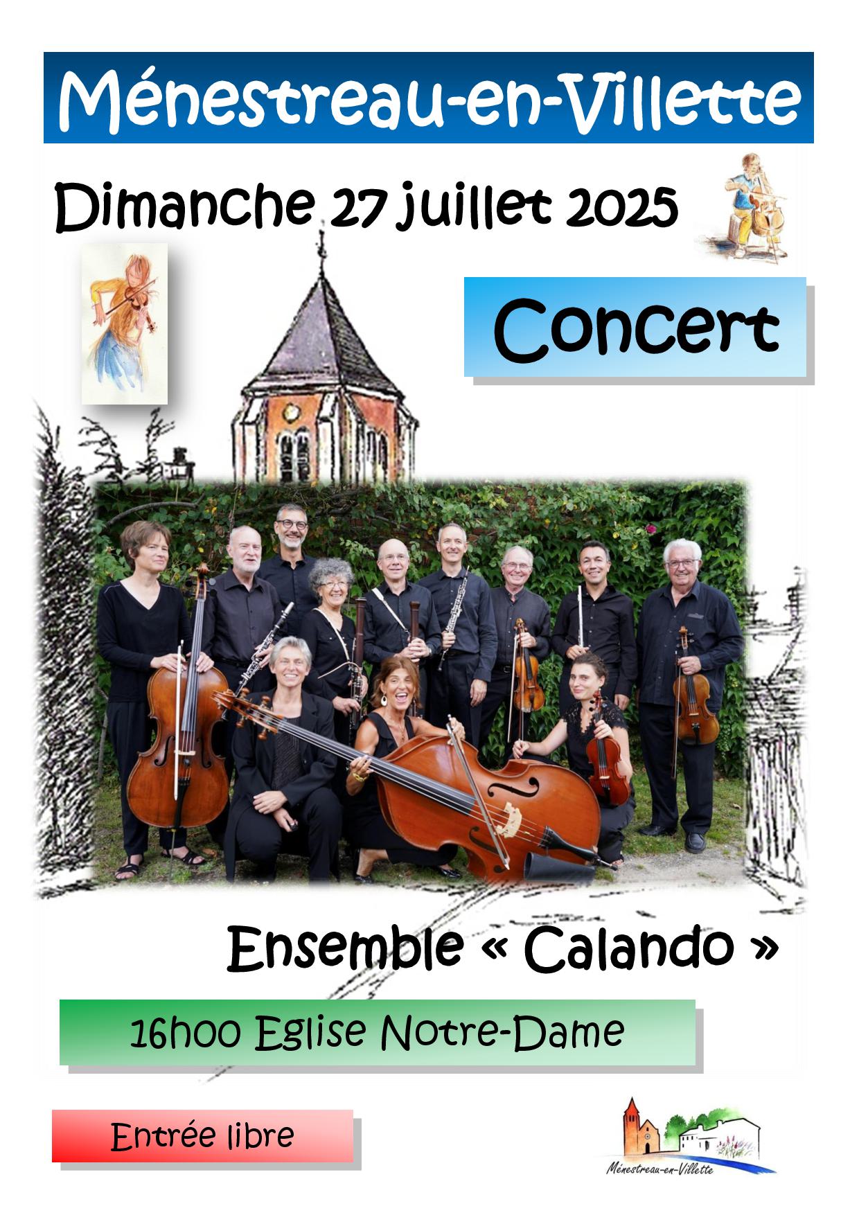 Concert Calendo Menestreau 27 07 25
