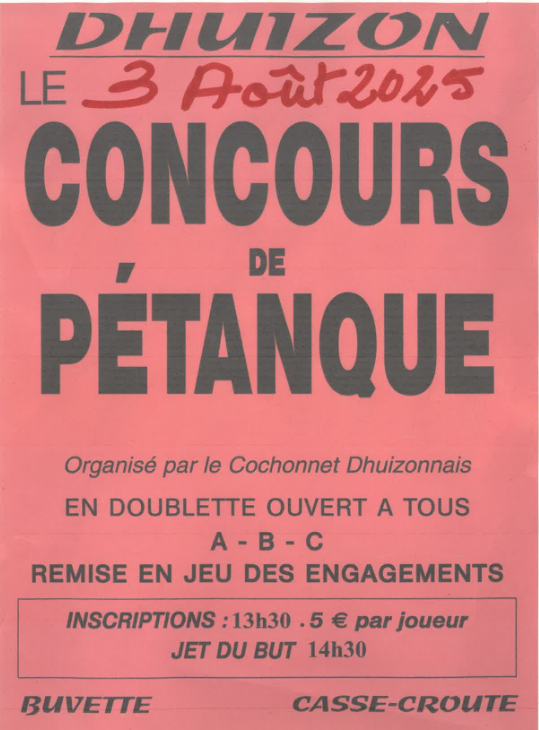 Concours petanque Dhuison 03 08 25