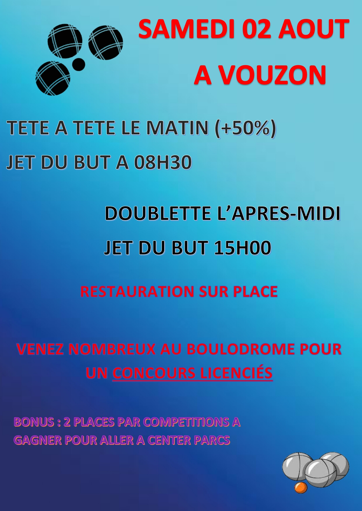 Concours petanque Vouzon 02 08 25