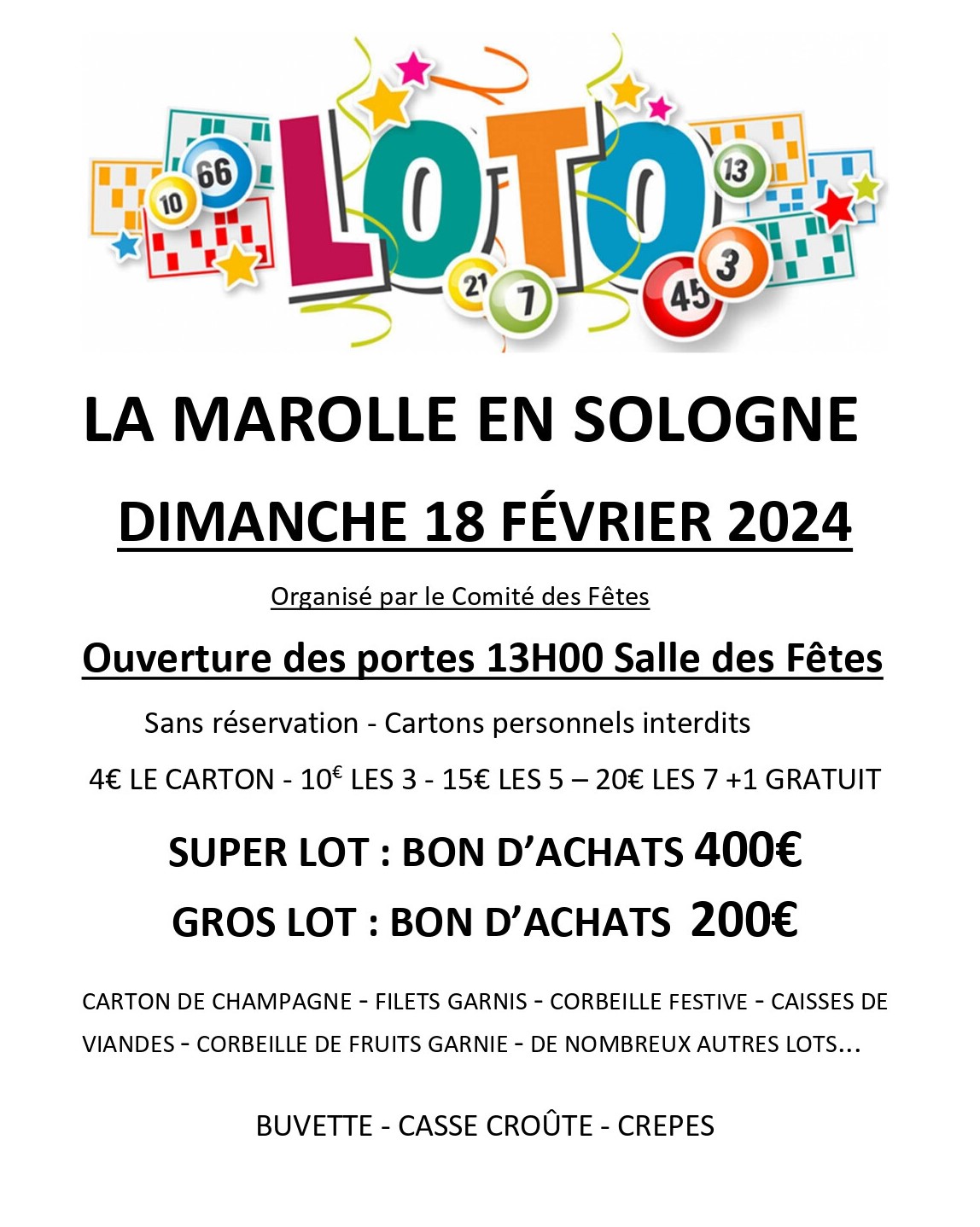 Loto La Marolle 18 02 24