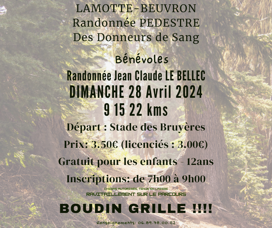 Rando pedestre 28 04 2024